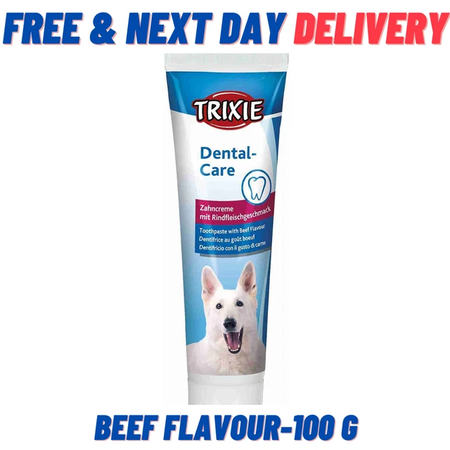 Trixie Dog Toothpaste with Beef Flavour Clean Teeth Tartar Fresh Breath, 100g