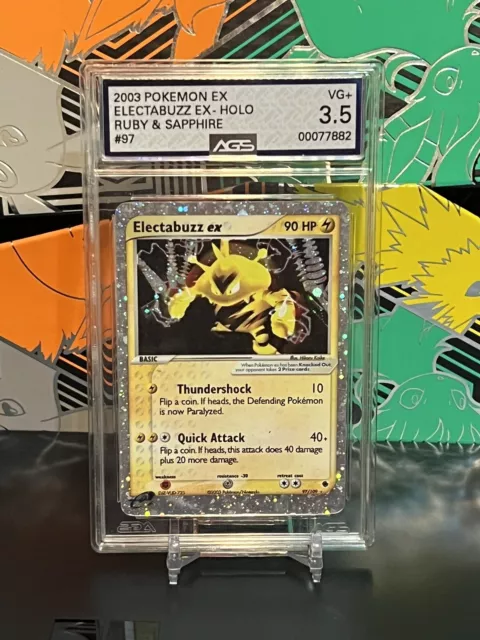 2003 Pokemon EX Ruby & Sapphire - Electabuzz EX #97/109 - Holo AGS 3.5