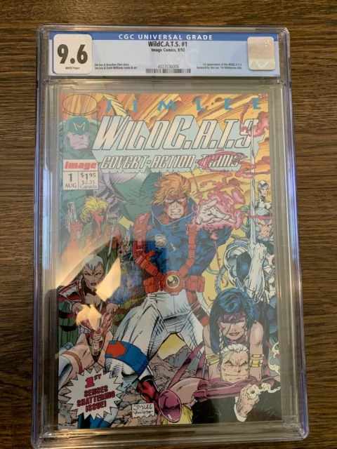 Wildcats #1 Cgc 9.6 Graded Image Comics 1992 1St Appearance! Jim Lee Cover & Art