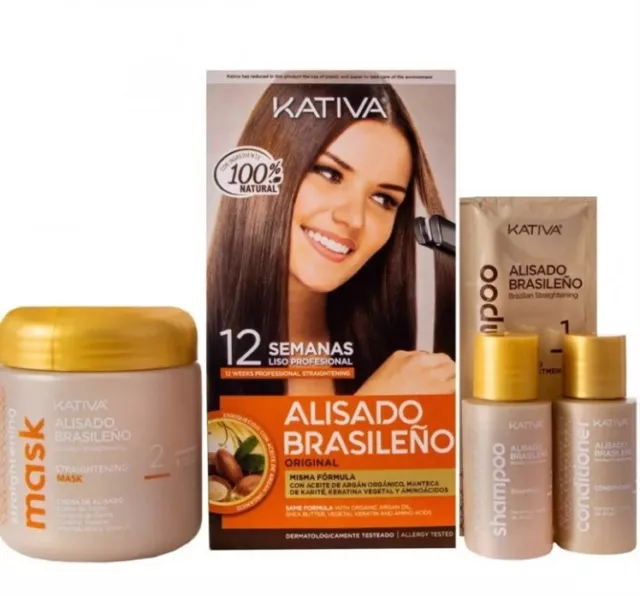 KATIVA ALISADO BRAZILIAN STRAIGHTENING kit - keratin hair smoothing/straighteng