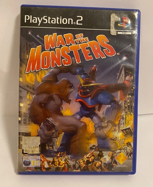 2003 SONY PLAYSTATION 2 .. WAR OF THE MONSTERS .. cover , disc and bookelt ..