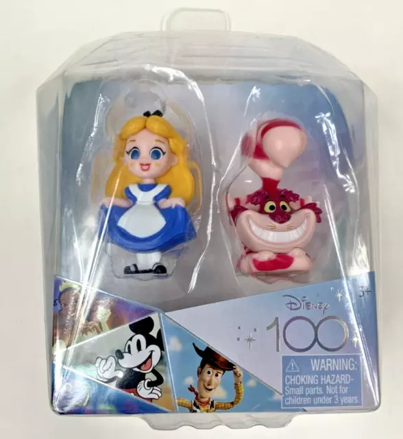 Disney 100 Pixar Alice in Wonderland Alice The Cheshire Cat 2 Mini Figure Set