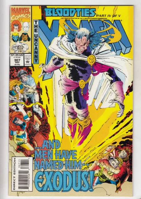 UNCANNY X-MEN #307 (1993-12) Vol 1 MARVEL Newsstand Lobdell Avengers Exodus HIGH