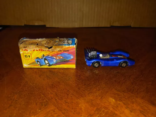 De colección 1971 Matchbox Superfast Blue Shark No 61 Hecho en Inglaterra 15c