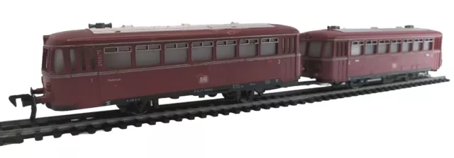 Fleischmann 1372/2 4400 2 Car Dmu Railbus Db Maroon Ho Gauge Locomotive