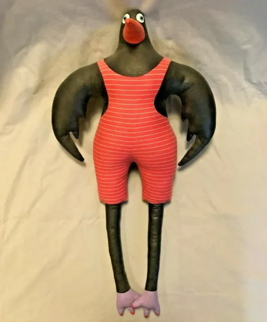 DEBORAH BANYAS Gymnast/Swimmer Bird - 19.5" Handmade Folk Art Doll - Signed 1989