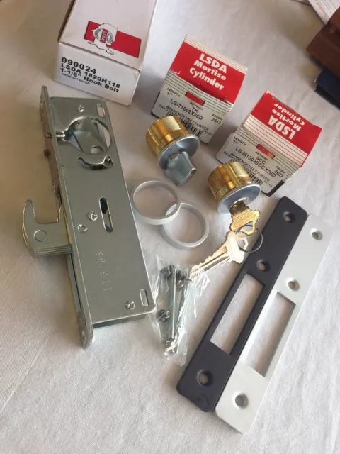 Glass Narrow Stile Door Single Cylinder Schlage SC1 Deadlock HOOK Bolt