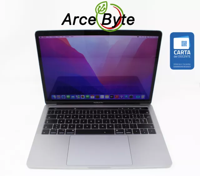 APPLE MACBOOK PRO 13" 2016 CORE i5 2,9GHz SSD 251 RAM 8GB WEBCAM NON FUNZIONANTE