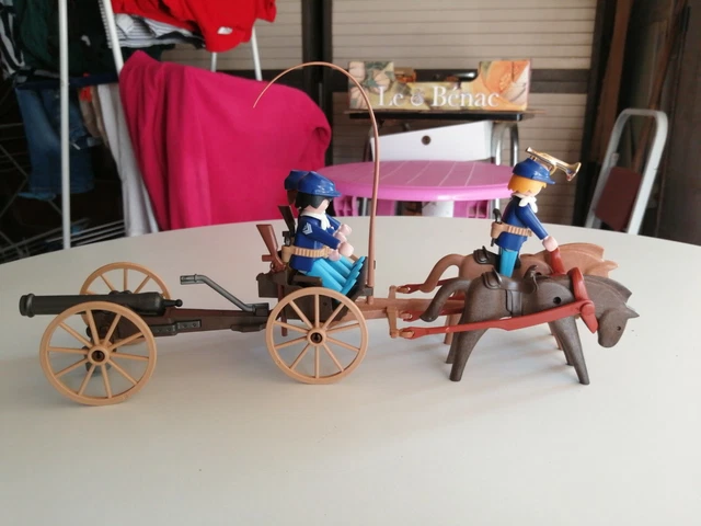 Playmobil western soldat sudiste nordiste indien far west chariot canon system klicky geobra vintage - Jeux & Jouets