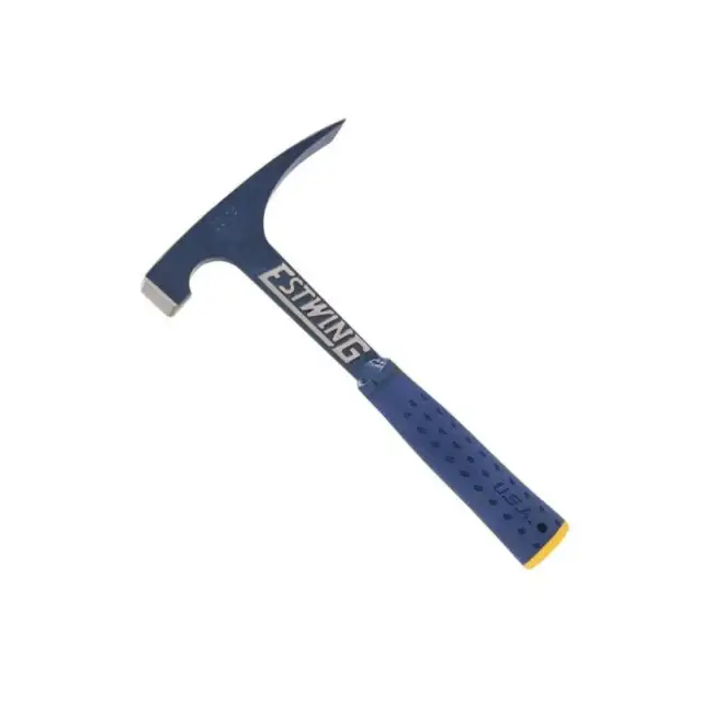 Estwing E6-22BLC Big Blue Bricklayer Hammer, Big Blue Rock Pick, Smooth Face