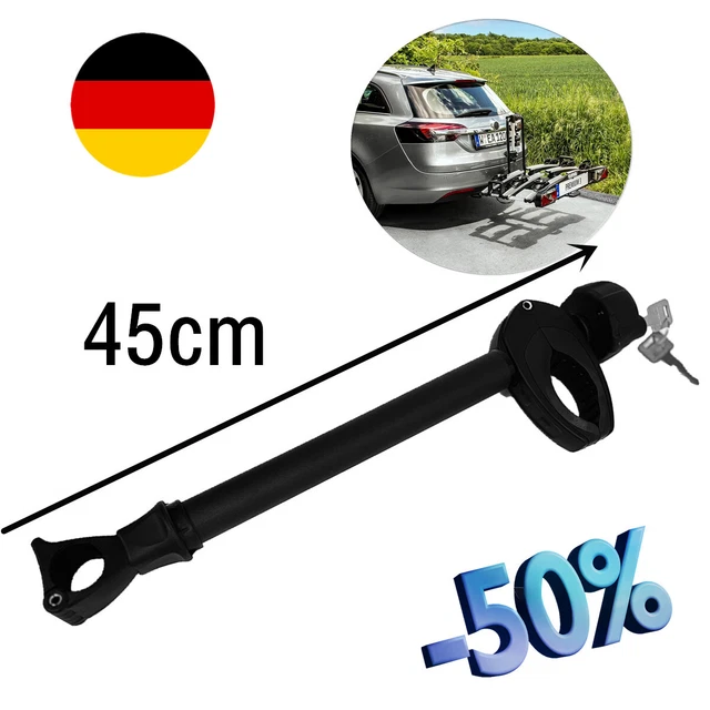 Support De Cadre Vélo 26 Cm – Noir – Verrouillable – Pour Tube En U – Fixation Universelle Pour Transport Sécurisé
