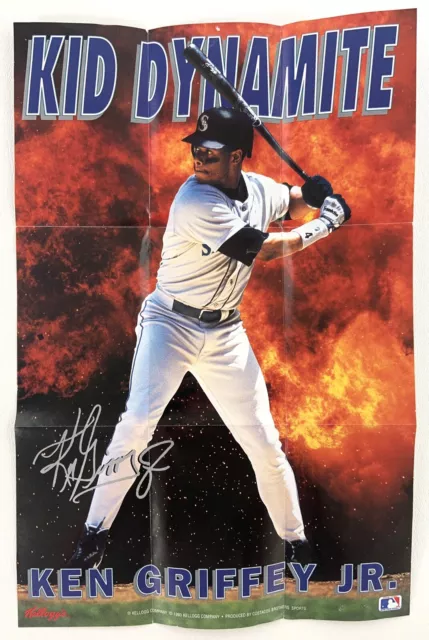 Ken Griffey Jr Vintage 1993 Seattle Mariners Kelloggs Kid Dynamite Promo Poster