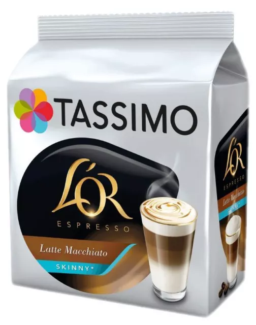 TASSIMO Pods L'OR Latte Macchiato Skinny Coffee T Discs 4/7/8/14/21/35/70 Drinks