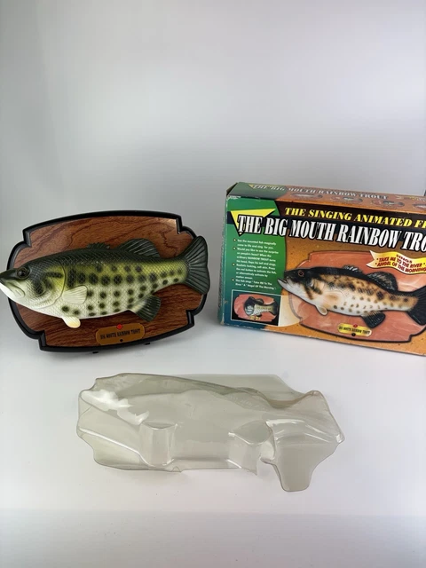 BIG MOUTH RAINBOW Trout Singing Fish Boxed 1999 Please Read £66.63