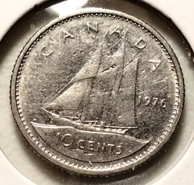 1976   Canada  10 Cents  Coin - KM#77.1 -   (INV#7321)  -   Combined Shipping