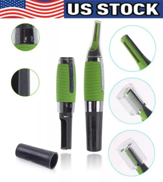 Hot Men Nose Ear Face Neck Eyebrow Hair Mustache Beard Trimmer Shaver Clipper