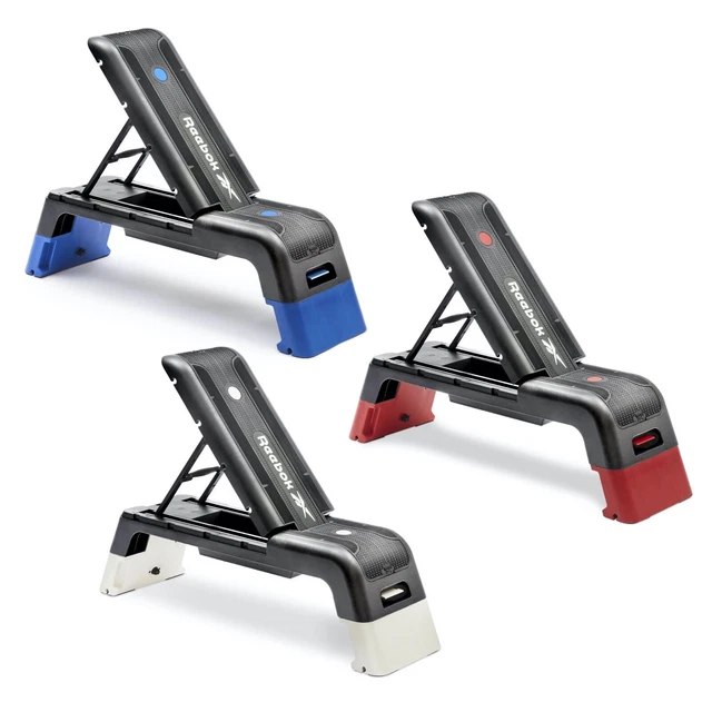 Reebok Deck Step Bench Fitness Workout Adjustable Stepper Aerobic Gym Exercise