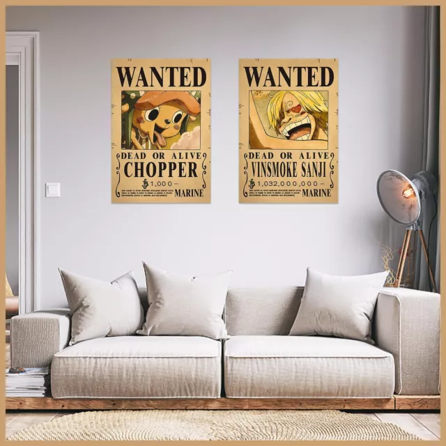 Ubephant One Piece Poster 10Pcs Affiche One Piece Anime Wanted Posters Papier... 3
