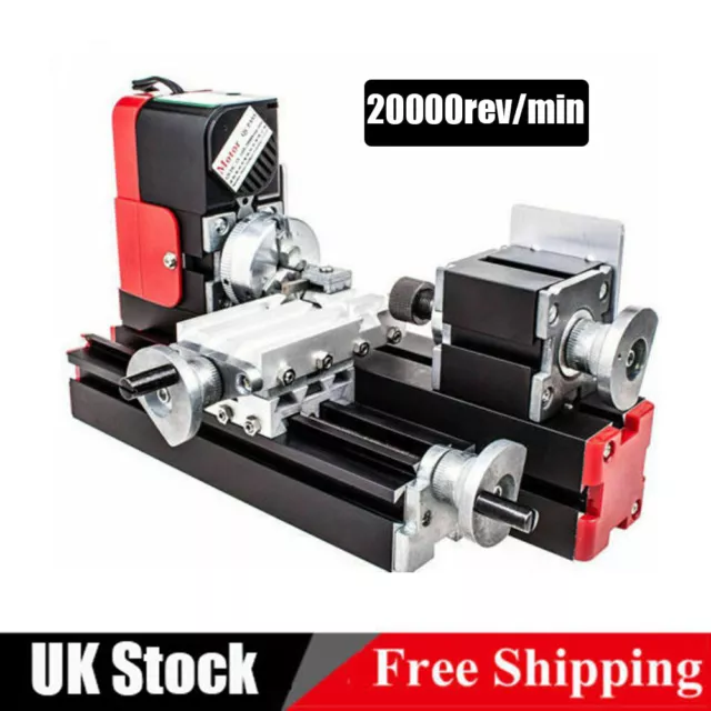 Multifunction Metal Motorized Mini Lathe Machine Miniature DIY Tool 20000rev/min