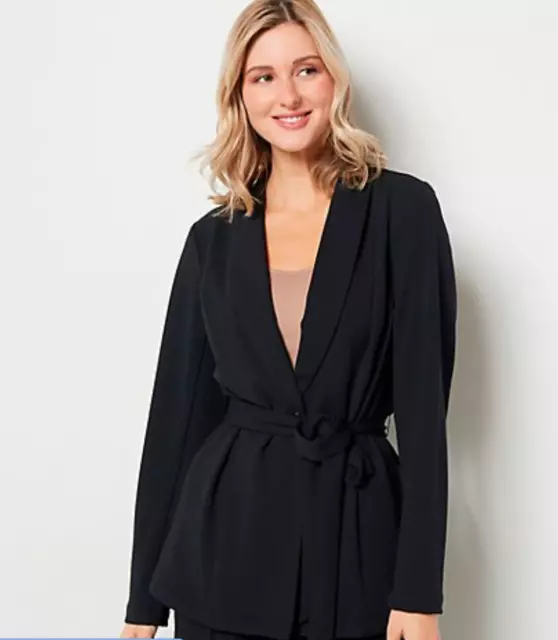 Girl With Curves Bi-Stretch Blazer Black L A496263