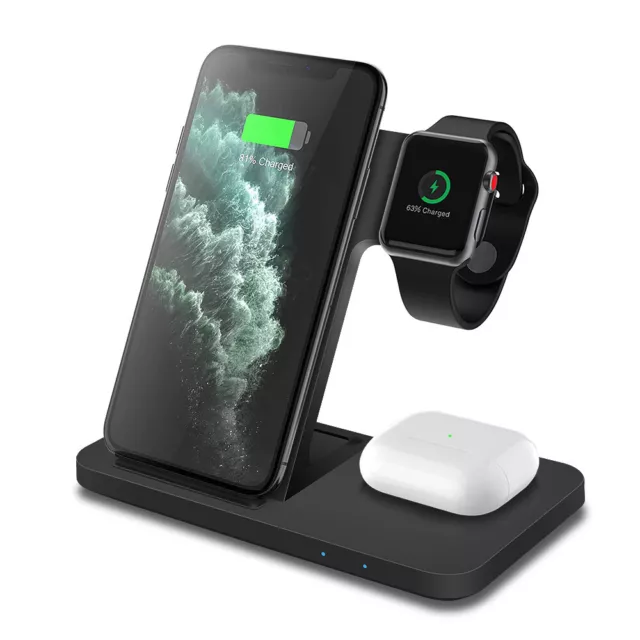 Wireless Charger Ladegerät Ladestation Für Apple Watch 9/8/7 Air Pods iPhone 15