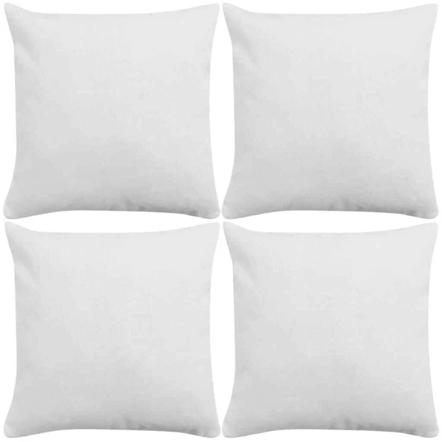 Cushion Covers 4 pcs Linen-look White 50x50 cm