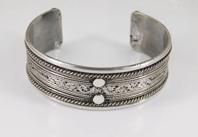 Vintage 925 Sterling Silver Cuff Bracelet