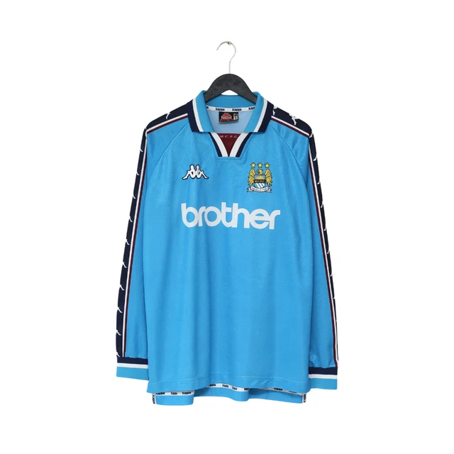 ウェア 1997-1999 Manchester City kappa brother Kappa Manchester City 1997/1998 Home Football Shirt Soccer