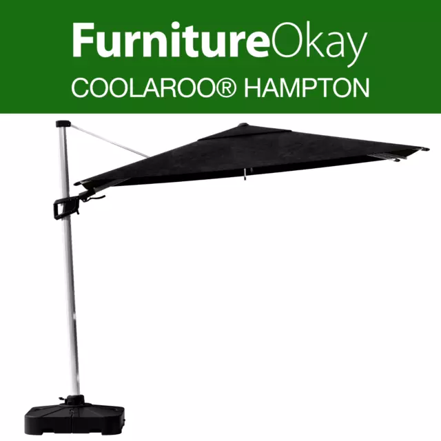 Coolaroo® Hampton 2x3m Rectangle Cantilever Umbrella Outdoor Parasol Sun Shade