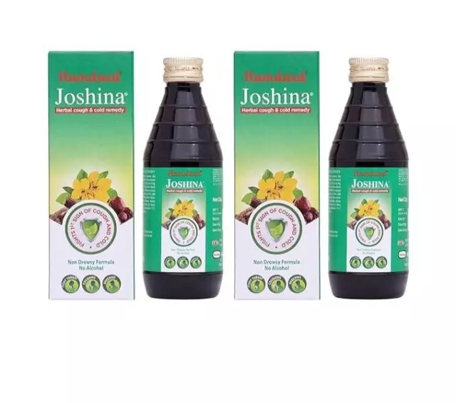 Hamdard Joshina Herbal Cough and Cold Remedy | 200 ml | Pack of 2