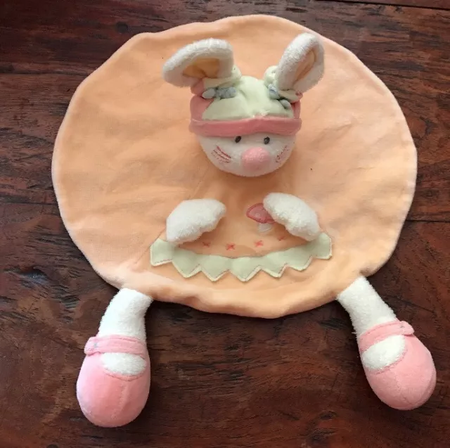 doudou nicotoy Souris Plat Rond Abricot Champignon TBE