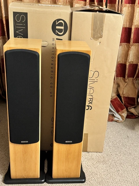 A PAIR OF Monitor Audio Floor Standing Speakers Silver RX6 £400.00 ...