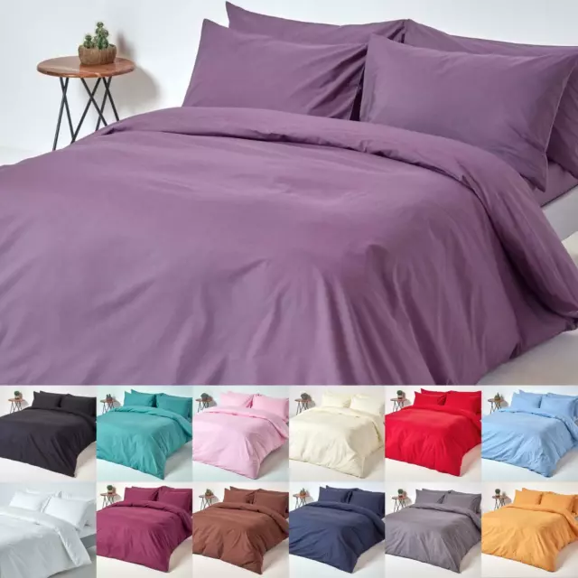 Continental Egyptian Cotton Duvet Covers with Pillowcase 200TC 400 TC Equivalent