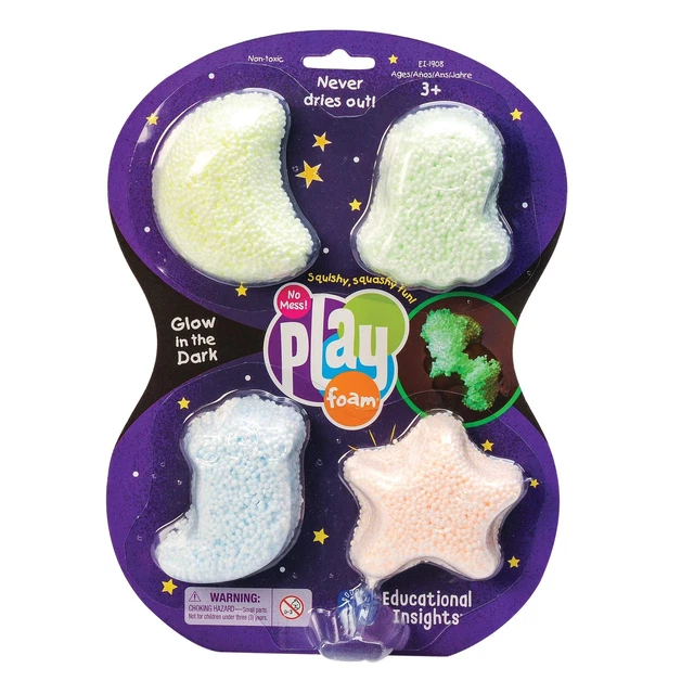 Learning Resources Playfoam Glow-in-The-Dark 4-Pack
