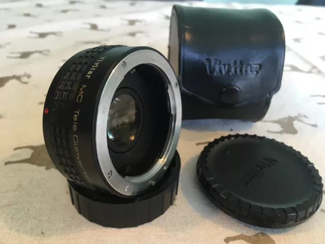 VIVITAR 2x TELECONVERTER Lens for Pentax K PK-A Ricoh R SLR fit - OPTICS!