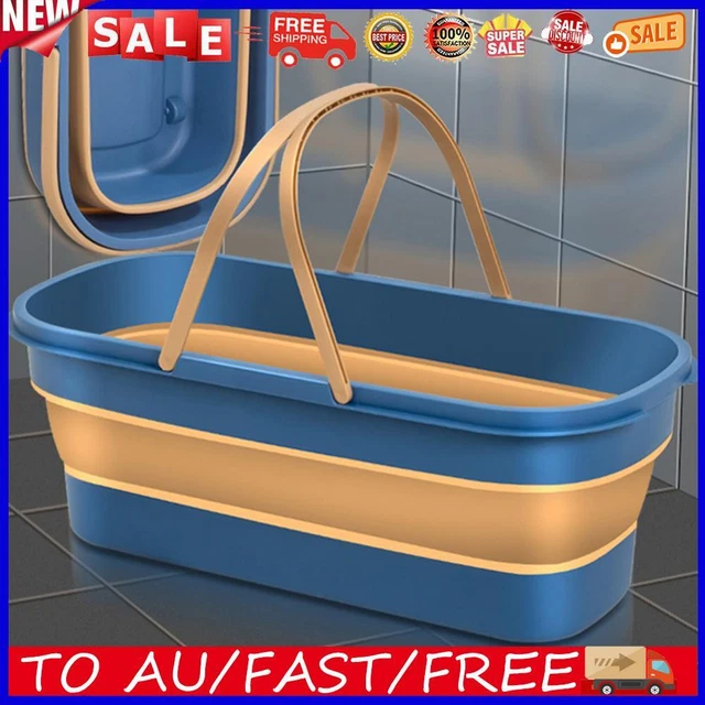 Collapsible Bucket Foldable Rectangular Multi-Use Household Cleaning Accessories