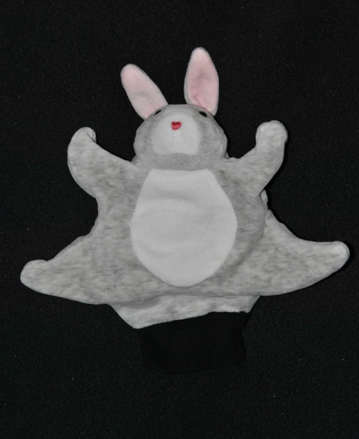 Peluche Doudou Marionnette Lapin BELEDUC GMBH Item Blanc Gris Rose Noir NEUF