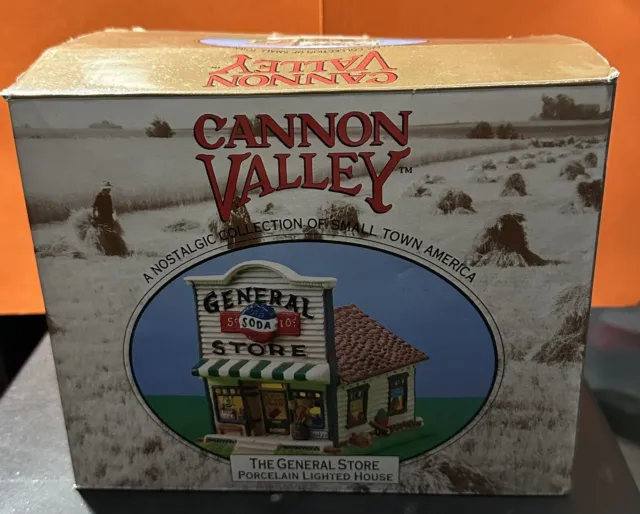 Cannon Valley “The General Store” Porcelain Lighted House Village Piece