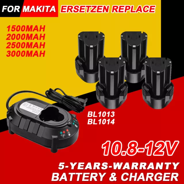 2x 10,8V 4,8Ah Li-ion pour batterie Makita BL1014 BL1013 LCT203W 194551-4 TD090D