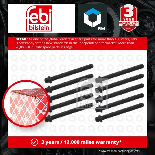 Bulloni testa cilindro adatti per BMW 318 E30, E36 1.8 87-99 kit set 11121713200 Febi