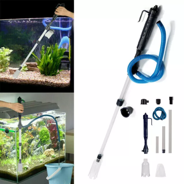 FISH TANK GRAVEL Cleaner Tool Pump Siphon Water Clean Vacuum