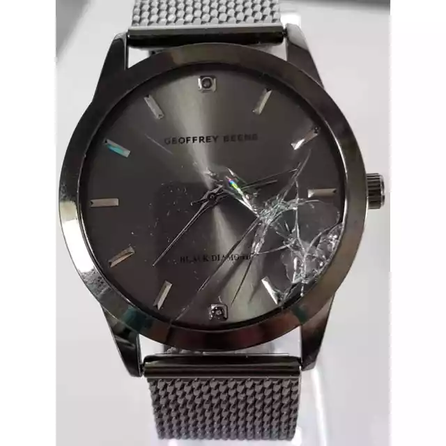 GEOFFREY BEENE GB8207GU. Black dress watch, Sold as is, Working watch ...