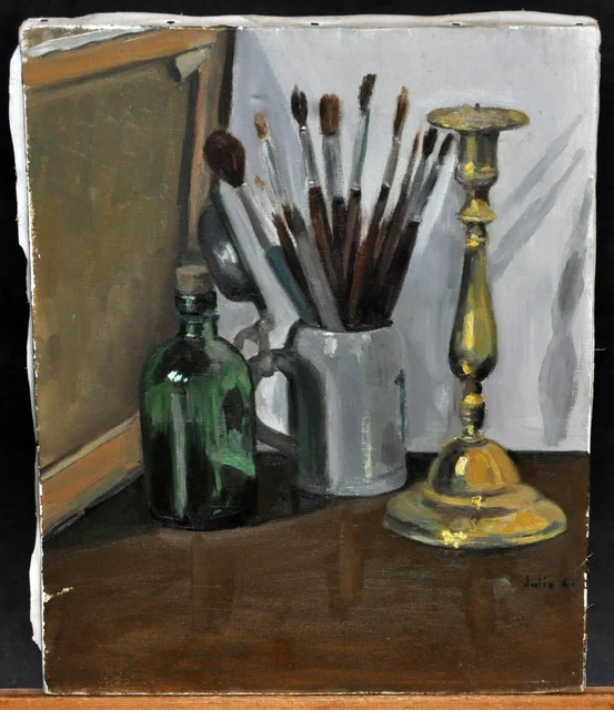 Marita Garriga. Oleo Sobre Tela Fechado Del Año 1961. Bodegón