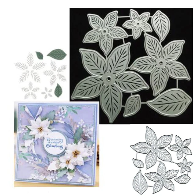 Set Di 8 Fustelle Metalliche Per Scrapbooking - Decorazioni Natalizie 6.5x6.2 Cm - Acciaio Al Carbonio Per Biglietti E Goffratura