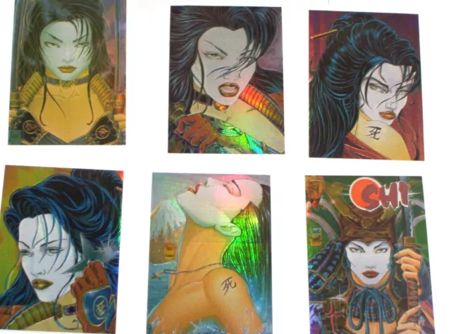 1995 SHI ALL CHROMIUM Magnachrome INSERT 6 CARD SET COMIC IMAGES WILLIAM TUCCI