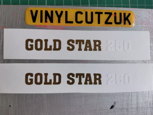 BSA GOLDSTAR 250 TRANSFER ABZIEHBILD GOLD STAR gegossenes Vinyl 10/12 Jahr.