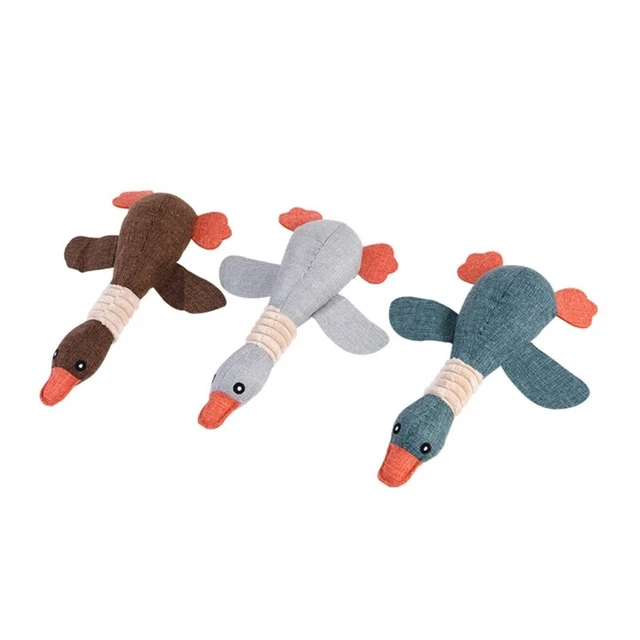 Dog Chew Toy Pet Plush Toy Duck Aggressive Chewers Squeaky Toy Dogs Favor Gift