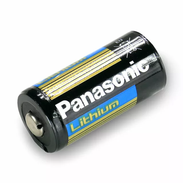 1x Panasonic Industrial Lithium Photo Foto CR123 A CR123A 3V MHD 2031Bulk Ware