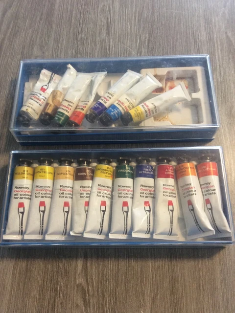 Daler Rowney georgischer Künstler Ölfarbe Röhren x 10+7 gebrauchte Röhren gemischte Farben