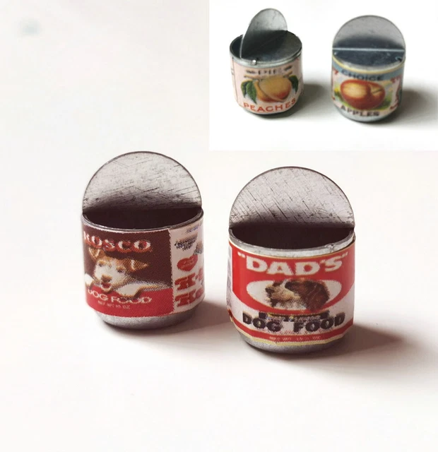 6pc Dolls House 1:12 Scale Miniatures Pet Dog Can Mini Food Handmade Model Lot